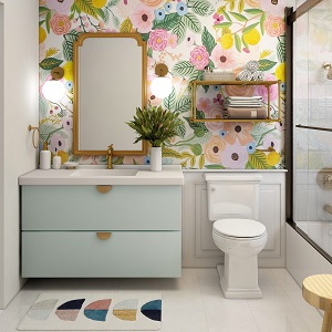 Цветная и яркая ванная комната: как преобразить санузел в Медведске - medvedsk.mebel54.com | фото