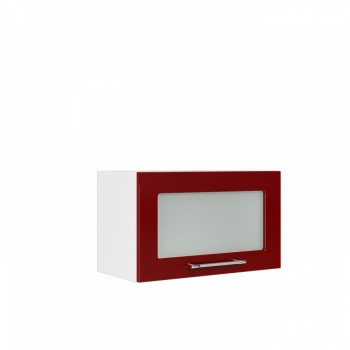 Бруклин ШВГС 600 Шкаф верхний горизонтальный со стеклом (Бетон белый/корпус Белый) в Медведске - medvedsk.mebel54.com | фото
