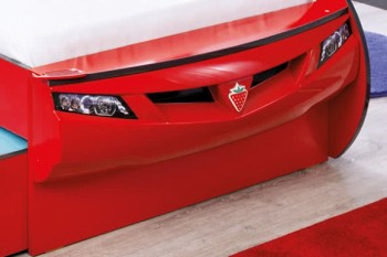CARBED Кровать-машина Coupe с выдвижной кроватью Red 20.03.1306.00 в Медведске - medvedsk.mebel54.com | фото