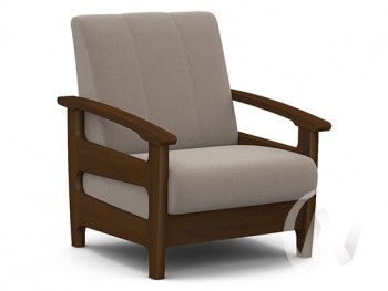 Кресло для отдыха Омега (орех лак/CATANIA COCOA) в Медведске - medvedsk.mebel54.com | фото