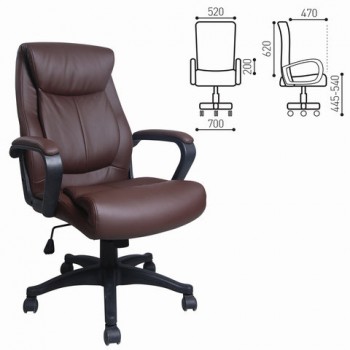 Кресло офисное BRABIX Enter EX-511 (коричневый) в Медведске - medvedsk.mebel54.com | фото