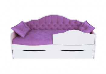 Кровать 180 серии Иллюзия Лайт 1 ящик 32 Фиолетовый (подушки) в Медведске - medvedsk.mebel54.com | фото