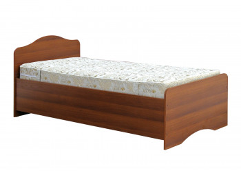 Кровать одинарная 900-1 без матраса (круглые спинки) Орех Таволато в Медведске - medvedsk.mebel54.com | фото