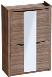 Шкаф трехдверный Соренто Дуб стирлинг/Кофе структурный матовый в Медведске - medvedsk.mebel54.com | фото